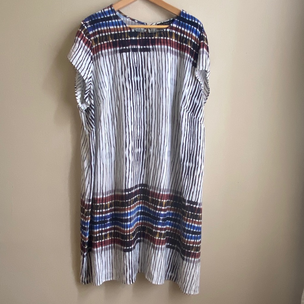 Eloquii | striped shift dress